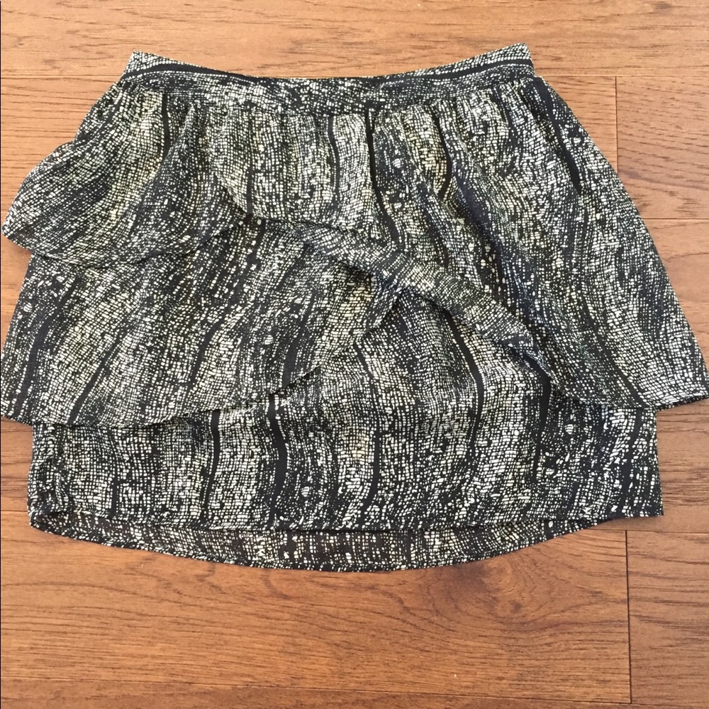 Black and white layered skirt